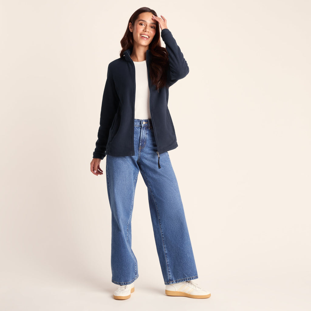 Revive Womens Fleece Jacket - Dark Indigo