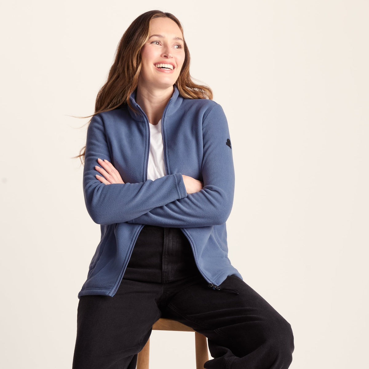 Revive Womens Fleece Jacket - Smokey Blue - Image 6