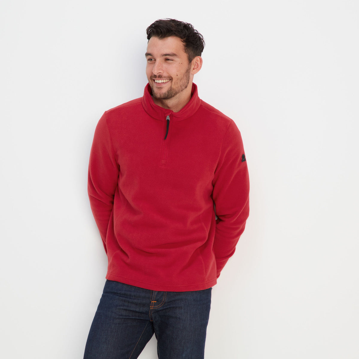 Revive Mens Quarter Zip Fleece - Chilli Red - Image 2