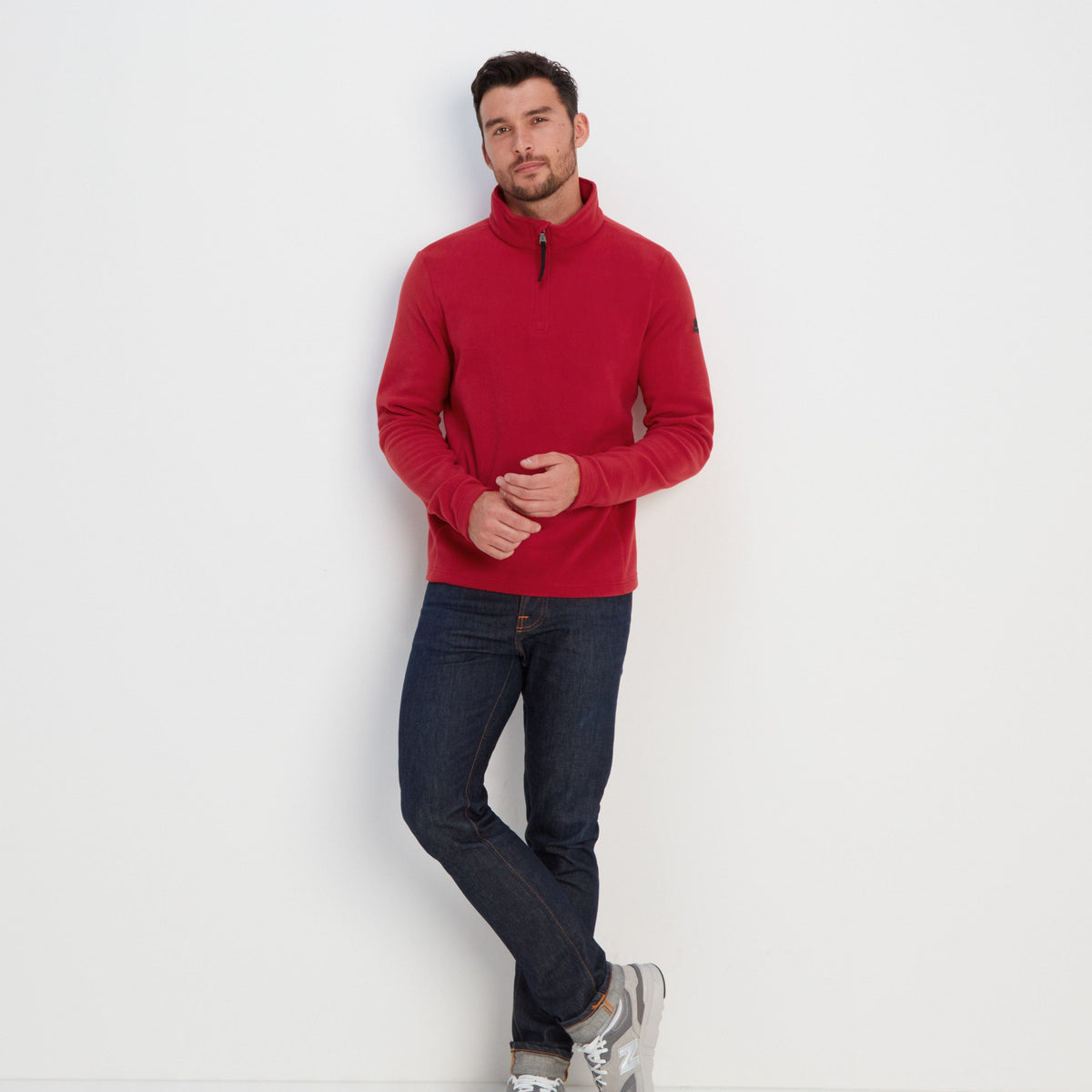 Revive Mens Quarter Zip Fleece - Chilli Red - Image 6
