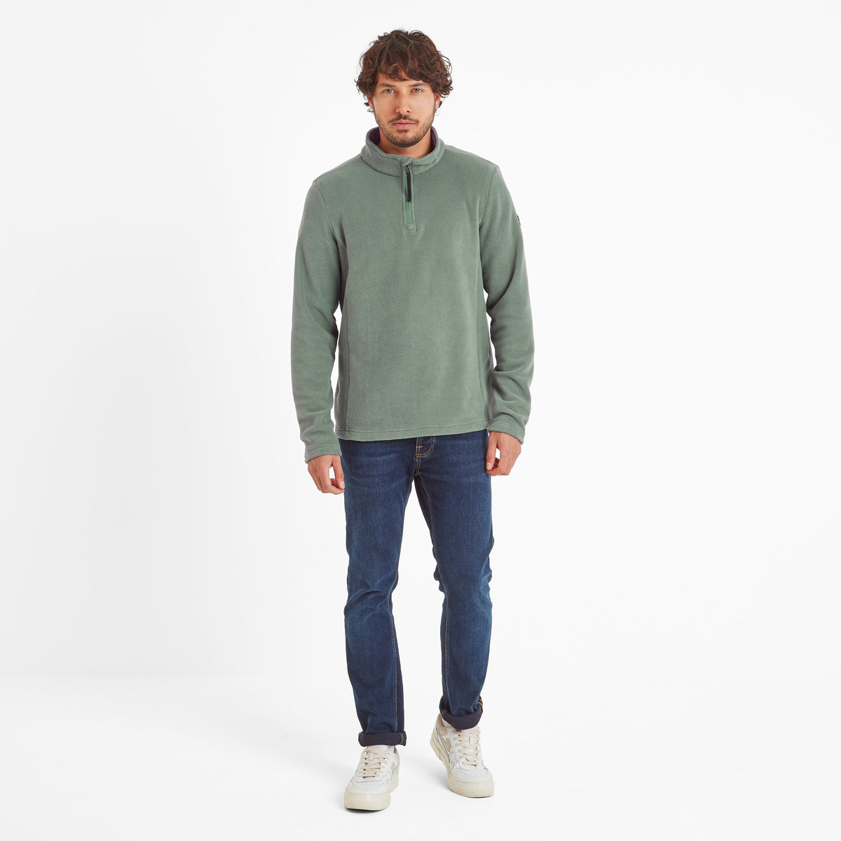 Revive Mens Quarter Zip Fleece - Light Forest - Image 2