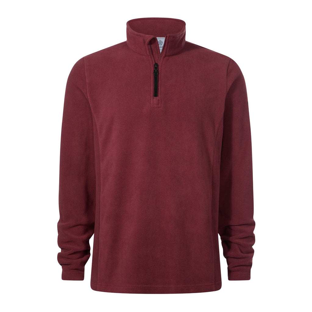 Revive Mens Quarter Zip Fleece - Garnet Red - Image 7
