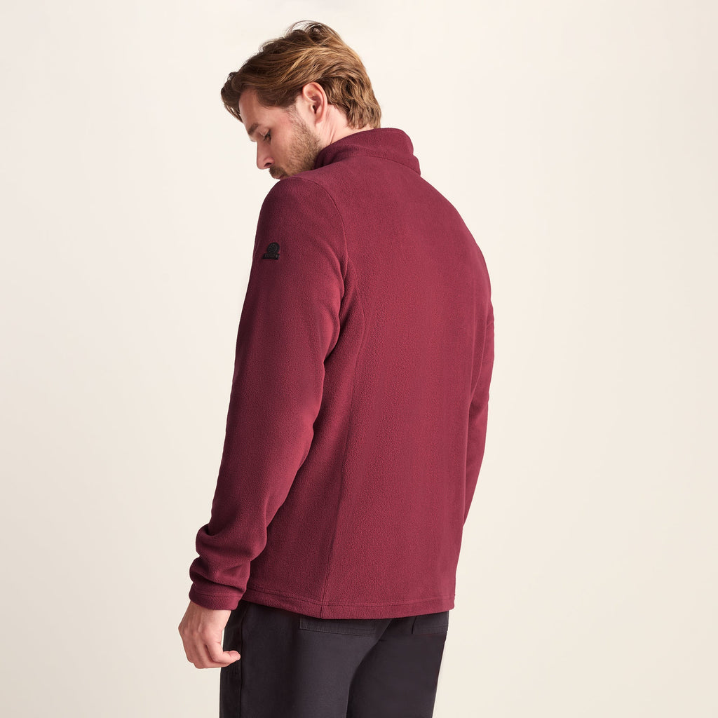 Revive Mens Quarter Zip Fleece - Garnet Red - Image 3