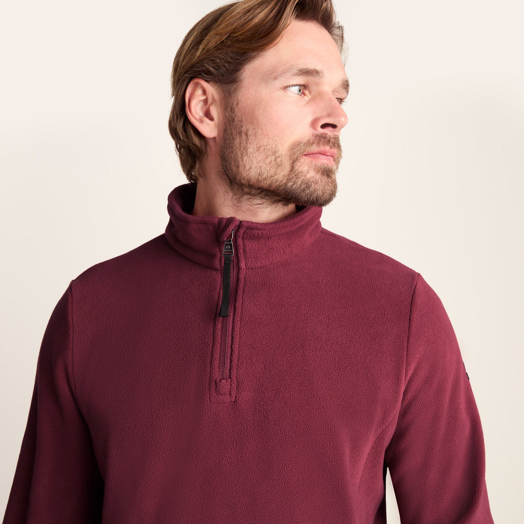 Revive Mens Quarter Zip Fleece - Garnet Red - Image 5