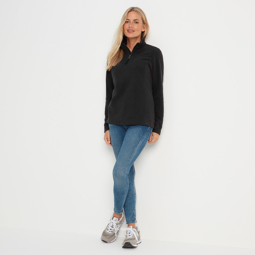 Revive Womens Quarter Zip Fleece - Black - Image 5