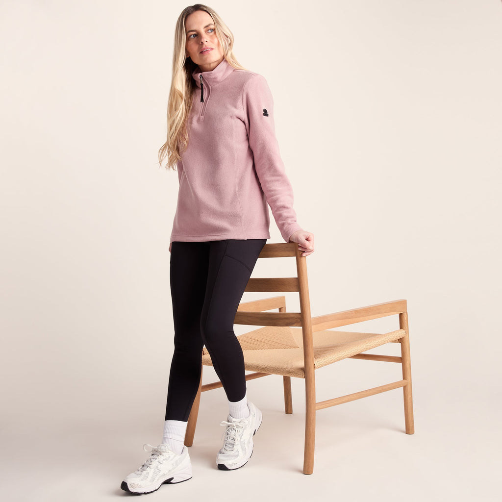 Revive Womens Quarter Zip Fleece - Faded Pink - Image 4