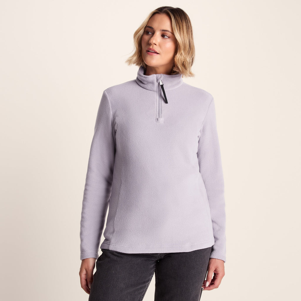 Revive Womens Quarter Zip Fleece - Lavender Grey