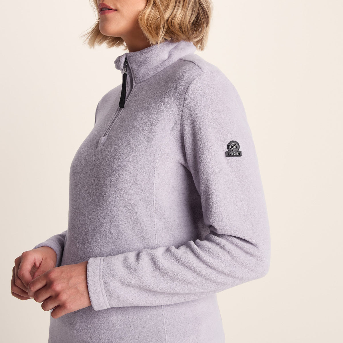 Revive Womens Quarter Zip Fleece - Lavender Grey - Image 7