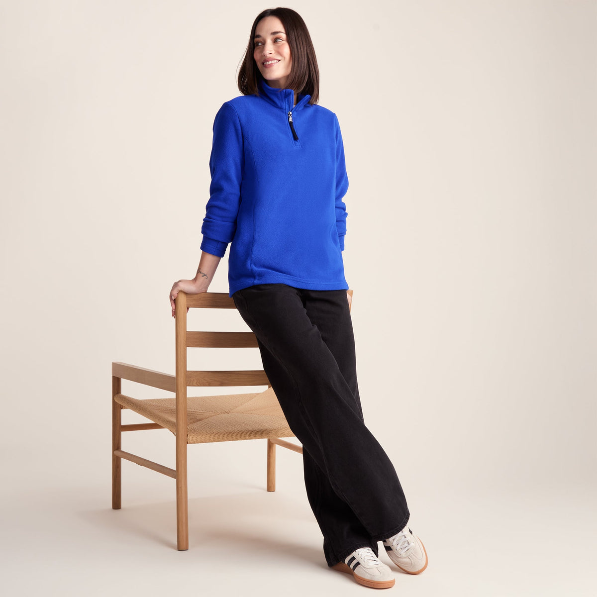 Revive Womens Quarter Zip Fleece - Ultra Marine Blue - Image 4