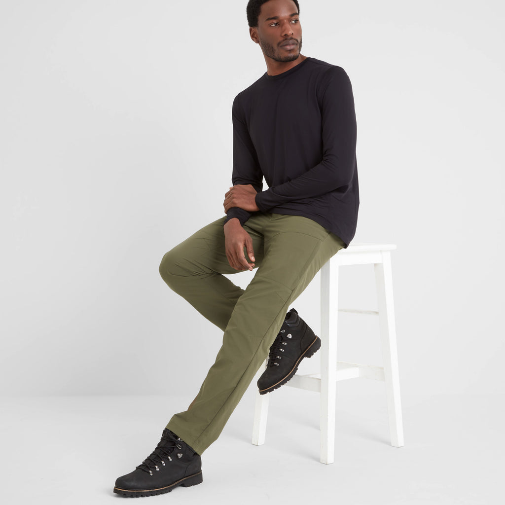Rowland Mens Performance Trousers Regular - Khaki - Image 4