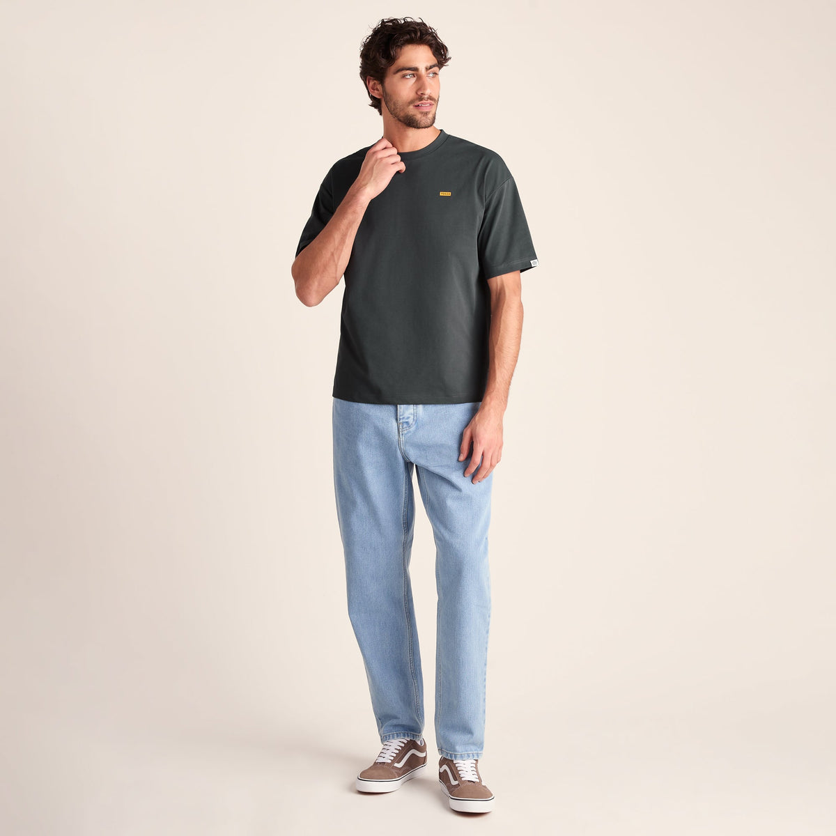 Saloon Mens Relaxed Fit Premium Supersoft T-Shirt - Deep Slate - Image 4