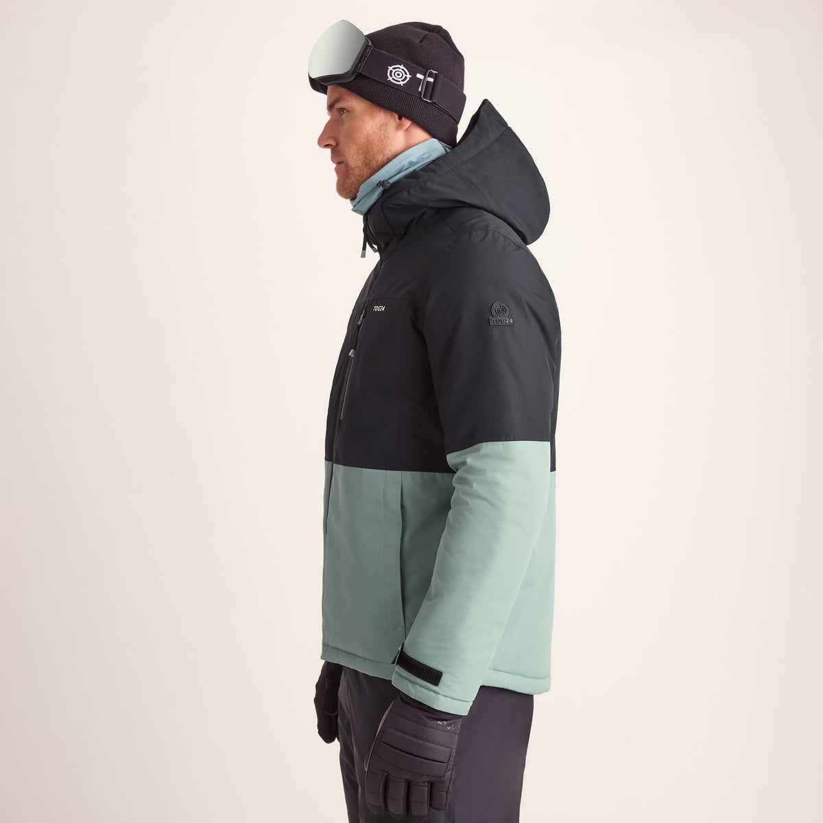Samoens Mens Waterproof Ski Jacket - Steel Teal/Black - Image 5