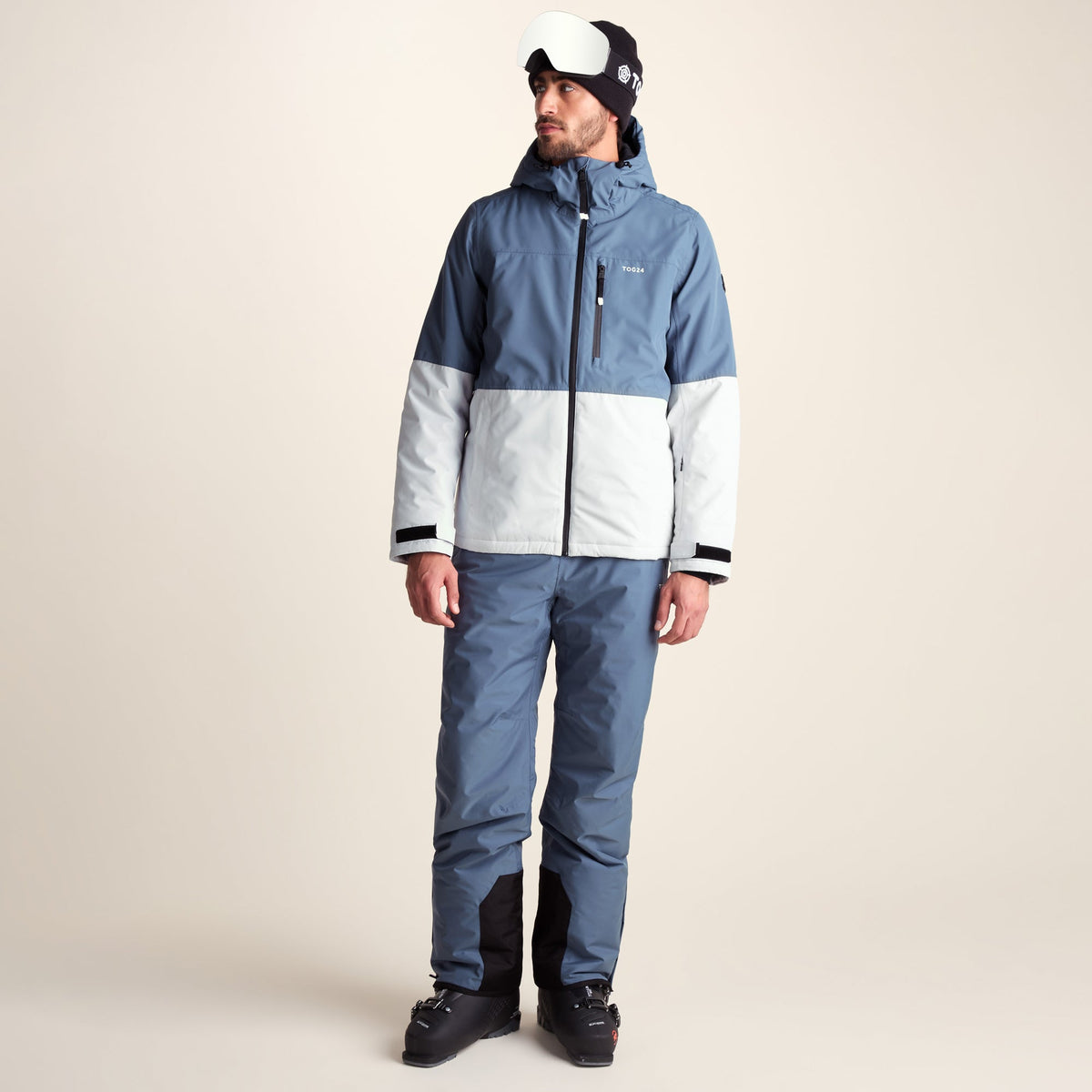 Samoens Mens Waterproof Ski Jacket - Steel Smokey Blue - Image 2