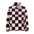 Sara Womens Relaxed Fit Sherpa Fleece Zip Neck - Huckleberry Checkerboard - Image 9