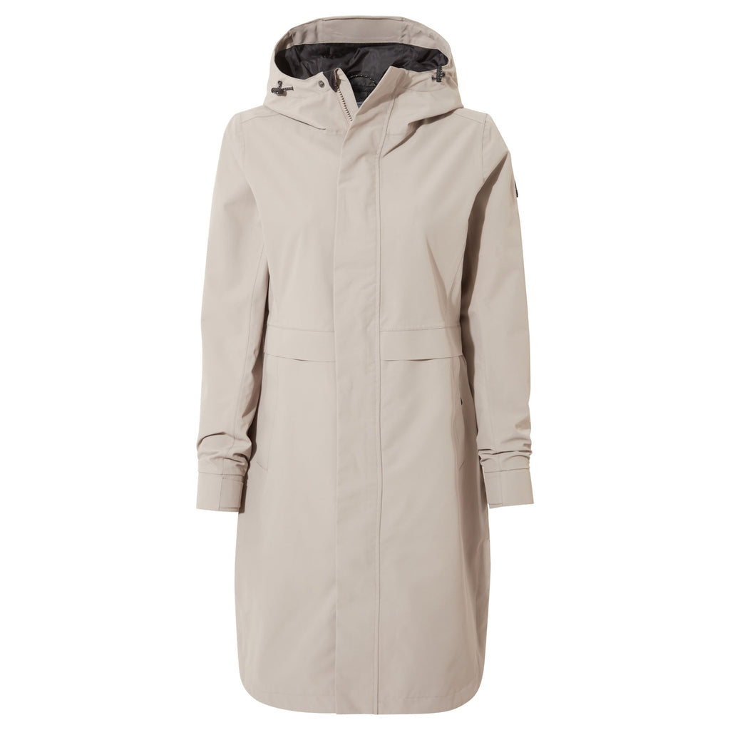 Saunter Womens Long Waterproof Jacket - Dark Taupe - Image 10