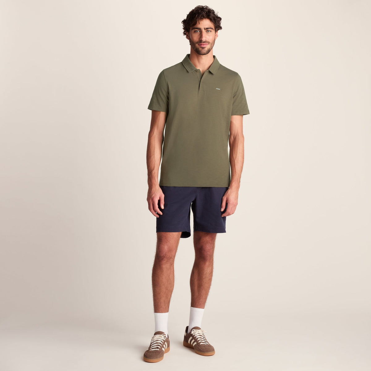 Sawyer Mens 100% Cotton Jersey Polo Shirt - Mushroom - Image 2