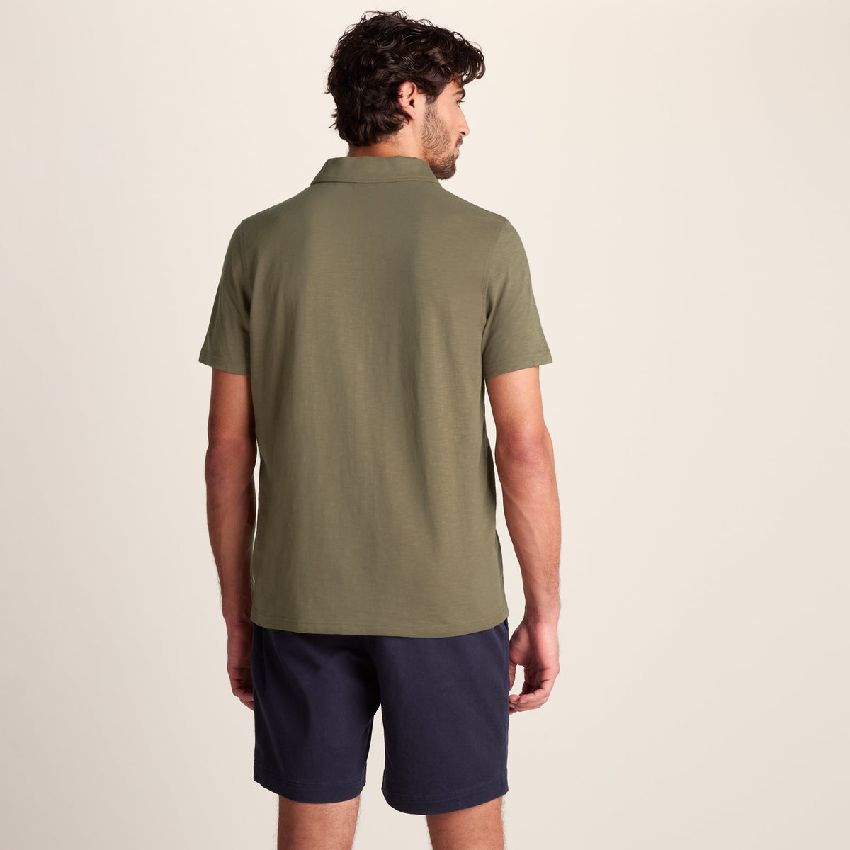 Sawyer Mens 100% Cotton Jersey Polo Shirt - Mushroom - Image 3
