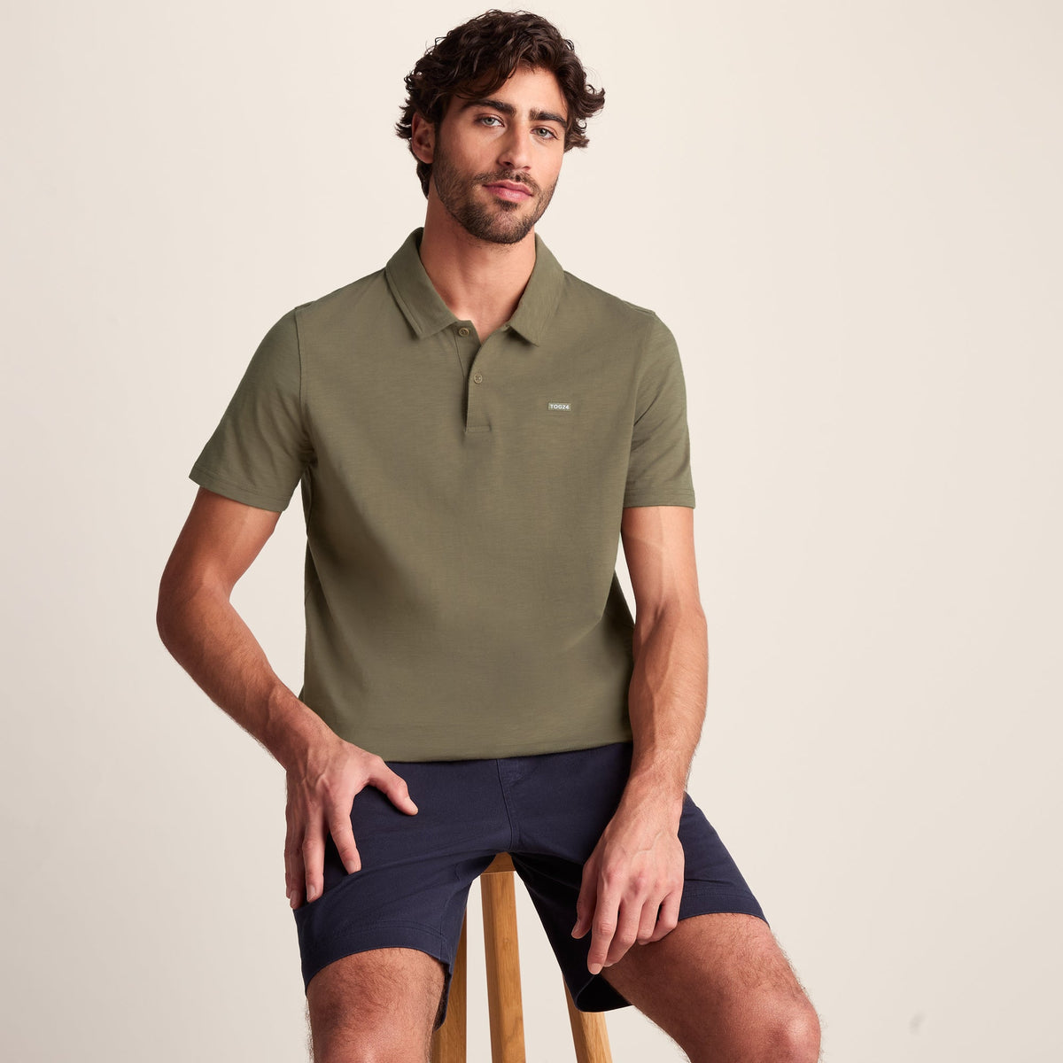 Sawyer Mens 100% Cotton Jersey Polo Shirt - Mushroom - Image 4