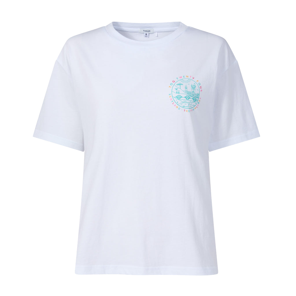 Scotland Womens 100% Cotton Supersoft Relaxed Fit T-Shirt - Optic White - Image 6