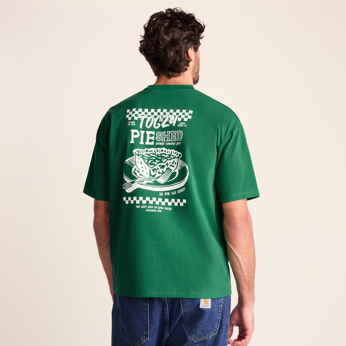 Shed Mens Premium Supersoft Relaxed Fit T-Shirt - Green - Image 2
