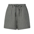 Sienna Womens Gingham Check Shorts - Black Check - Image 7