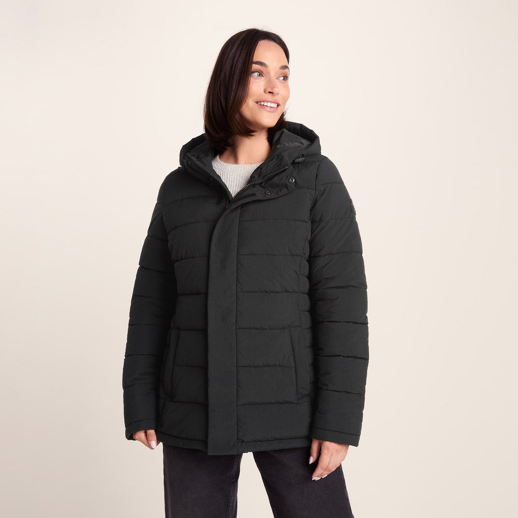 Sleight Womens Short Insulated Parka - Black - Image 3
