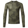 Snowdon Mens Thermal Crew Neck Base Layer - Khaki Camo Print - Image 7