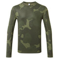 Snowdon Mens Thermal Crew Neck Base Layer - Khaki Pixelated Camo - Image 5