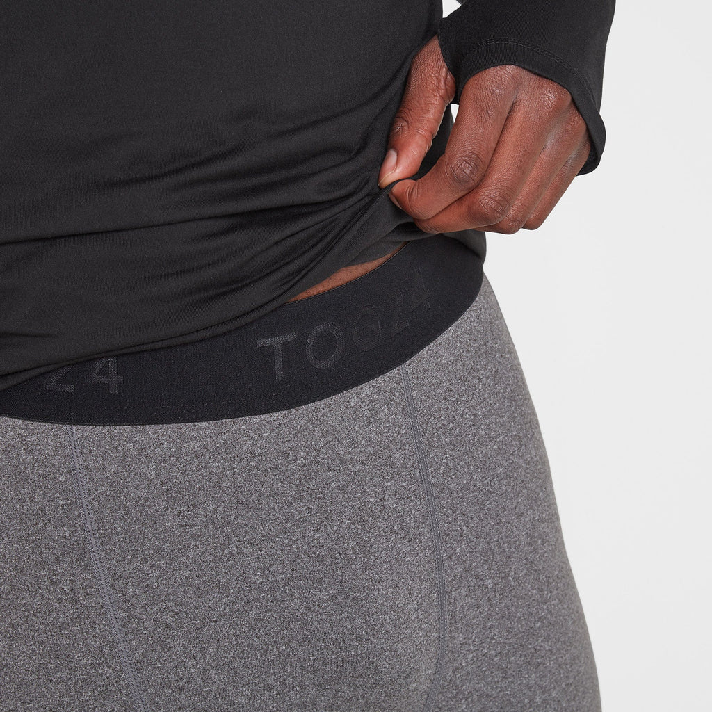 Snowdon Mens Thermal Base Layer Leggings - Grey Marl - Image 2