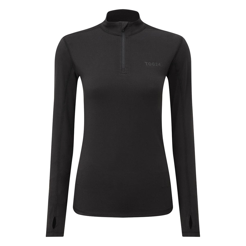 Snowdon Womens Thermal Base Layer Quarter Zip - Black - Image 7