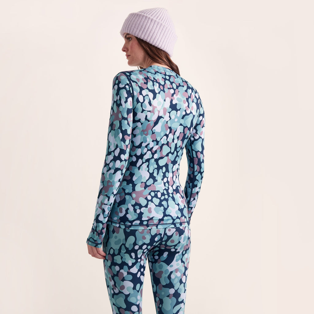 Snowdon Womens Thermal Crew Neck Base Layer - Scatter Print - Image 4