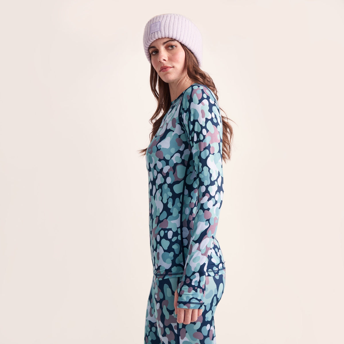 Snowdon Womens Thermal Crew Neck Base Layer - Scatter Print - Image 6