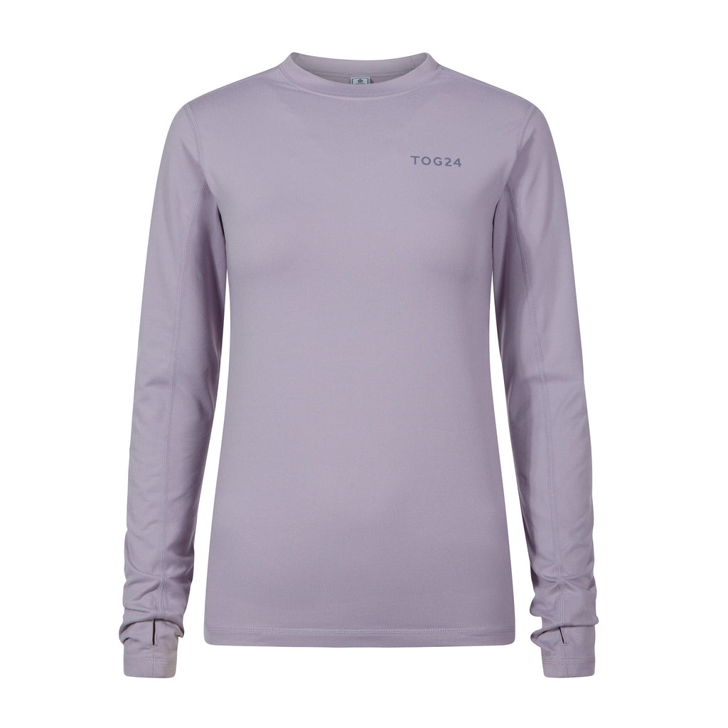 Snowdon Womens Thermal Crew Neck Base Layer - Lavender Grey - Image 8