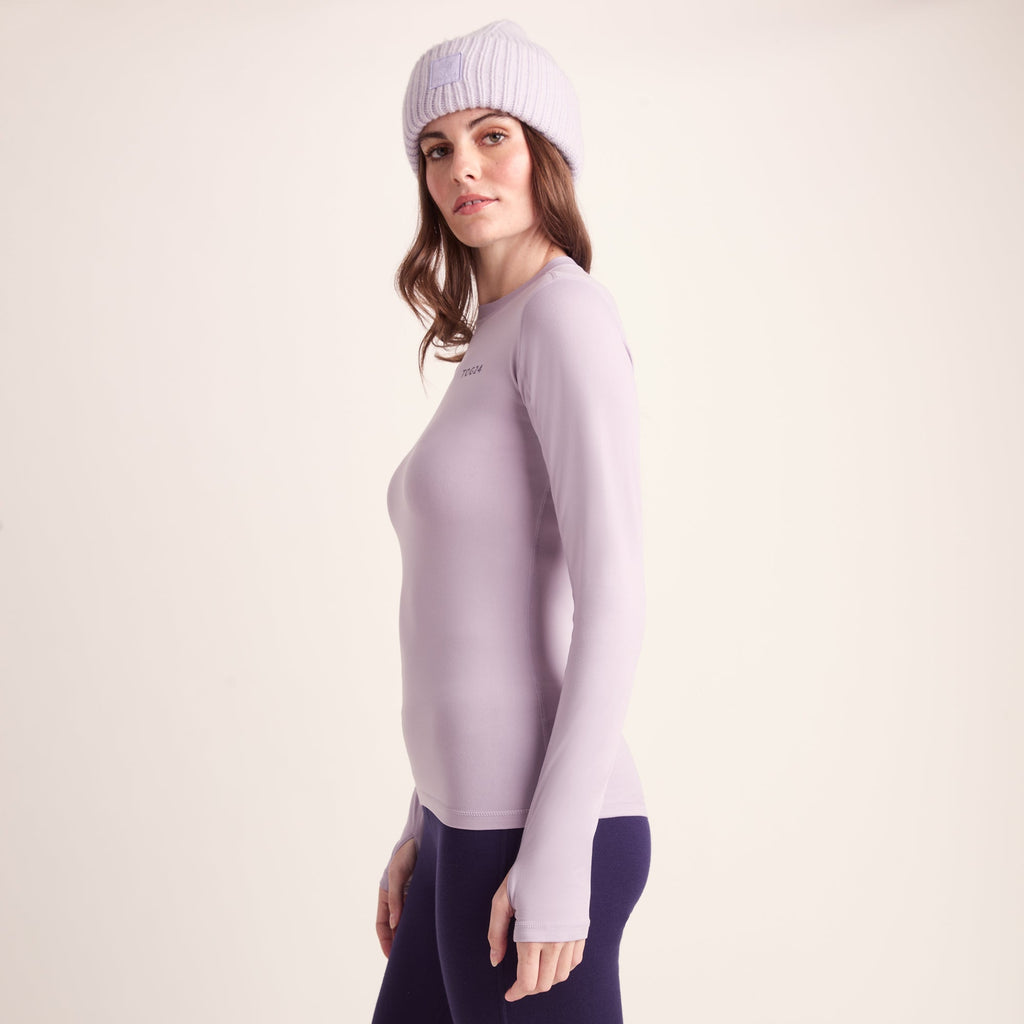 Snowdon Womens Thermal Crew Neck Base Layer - Lavender Grey - Image 6
