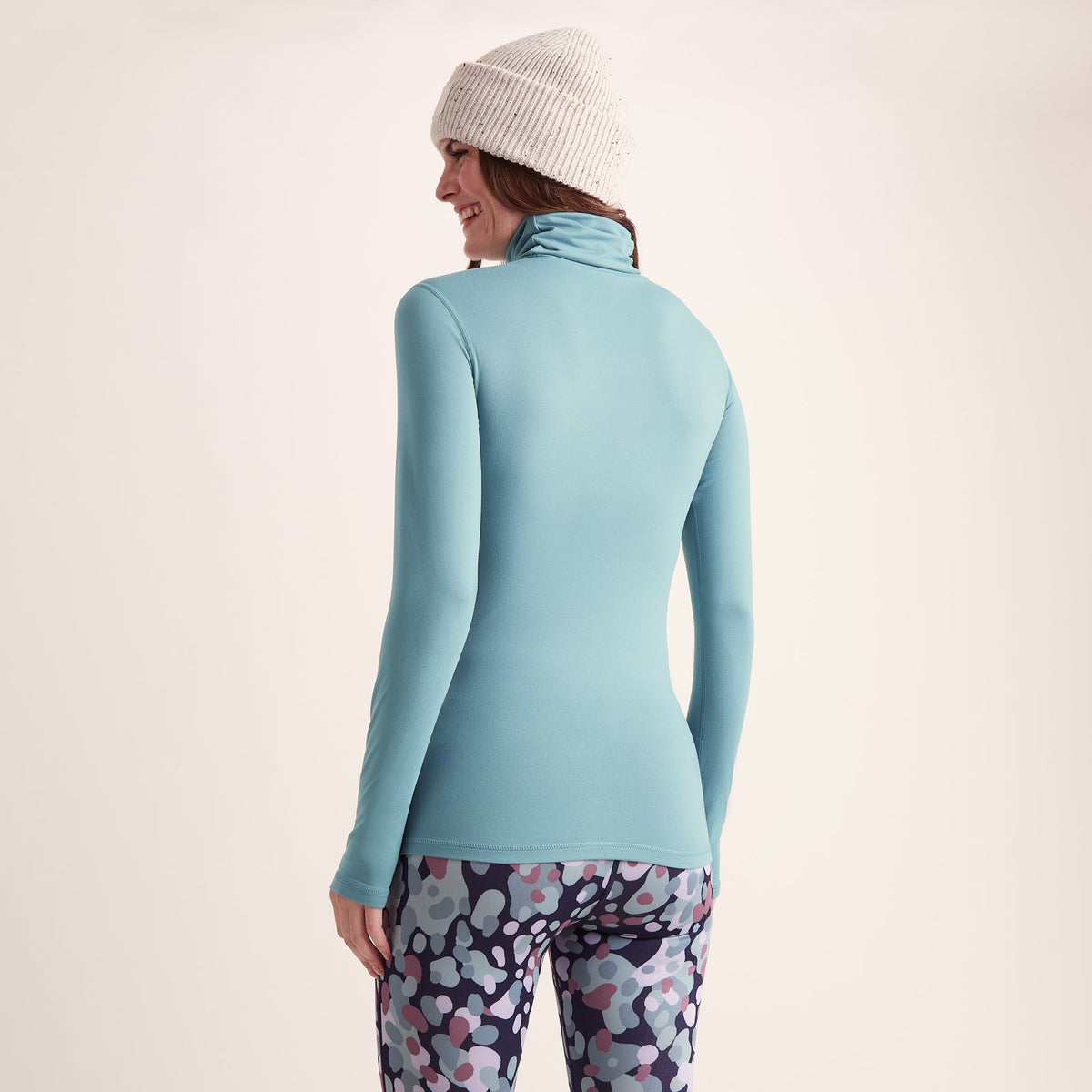 Snowdon Womens Thermal Roll Neck Base Layer - Mist Grey - Image 3