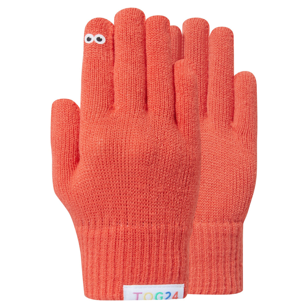 Soay Kids Shaun the Sheep Knit Gloves - Satsuma Orange - Image 5