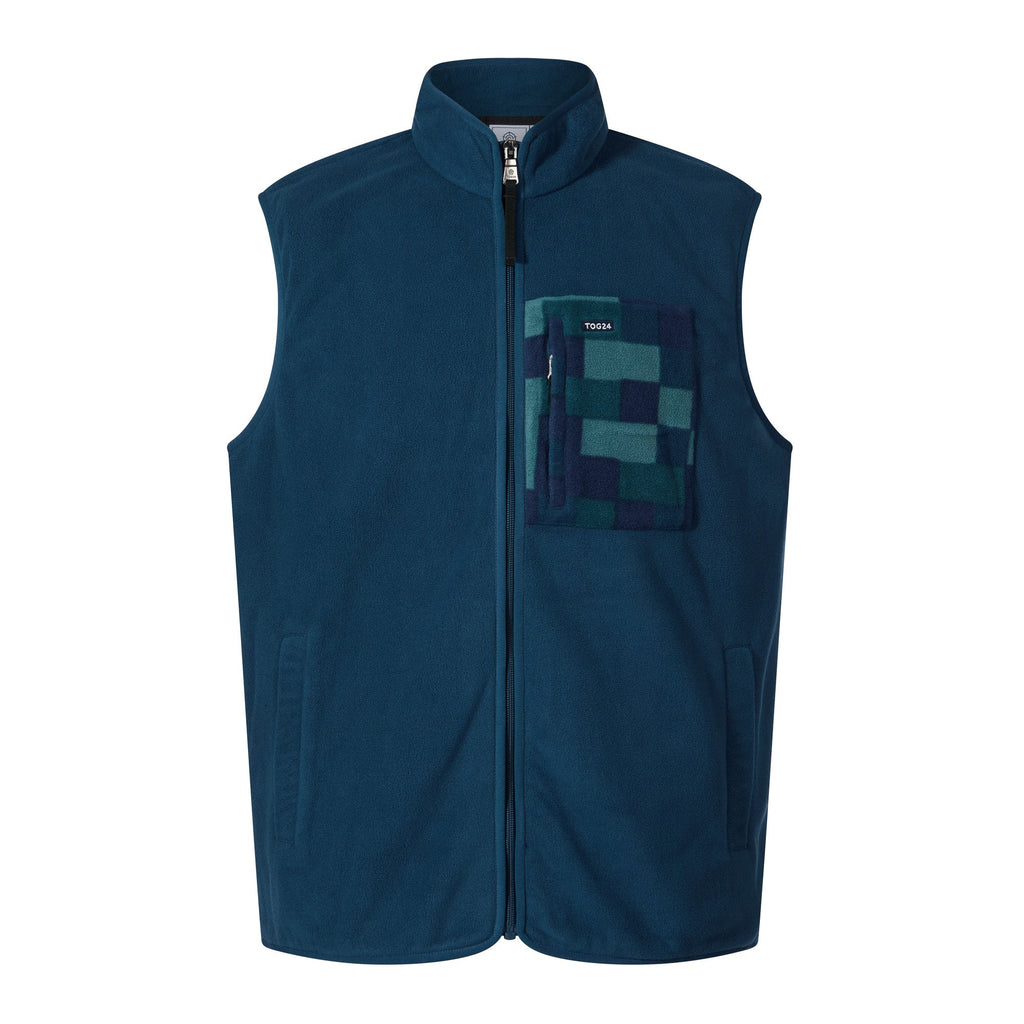Stark Mens Relaxed Fit Microfleece Gilet - Inky Blue - Image 7