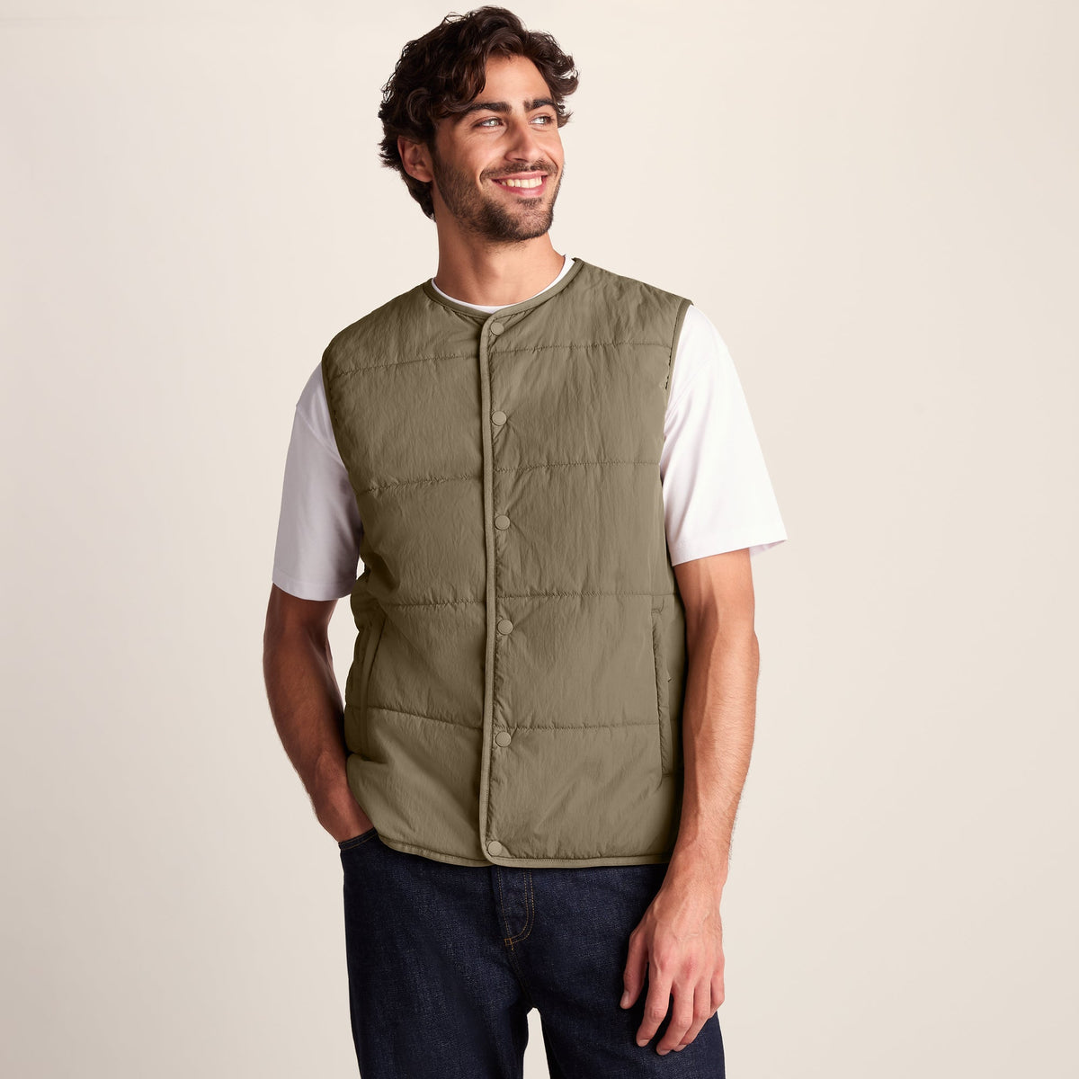 Sutterby Mens Shower Resistant Insulated Gilet - Mushroom - Image 9