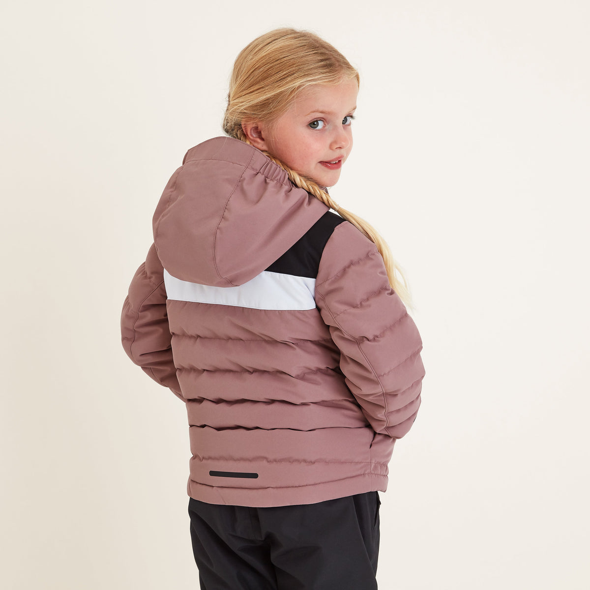 Swift Kids Ski Jacket - Faded Pink/Black - Image 4