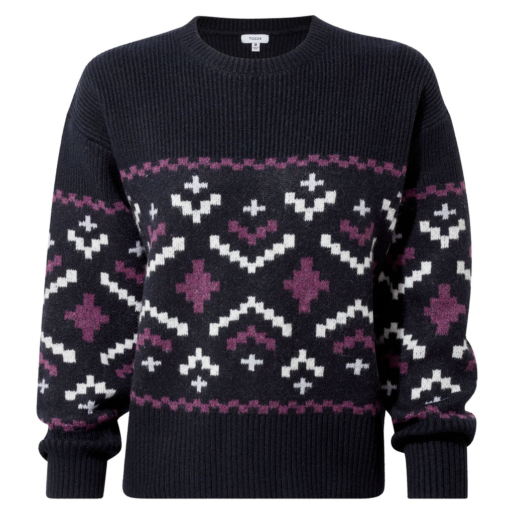 Tamara Womens Chunky Knitted Jumper - Dark Indigo - Image 9