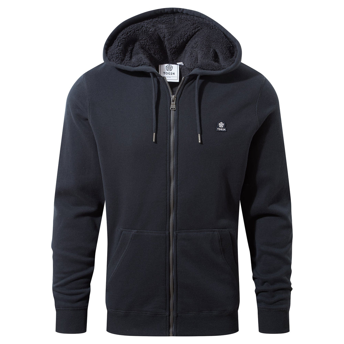 Timble Mens Sherpa Fleece Lined Hoody - Dark Indigo - Image 9