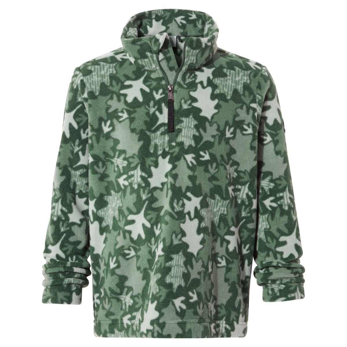 Toffolo Kids Zipneck Fleece - Oak Leaf Print - Image 7