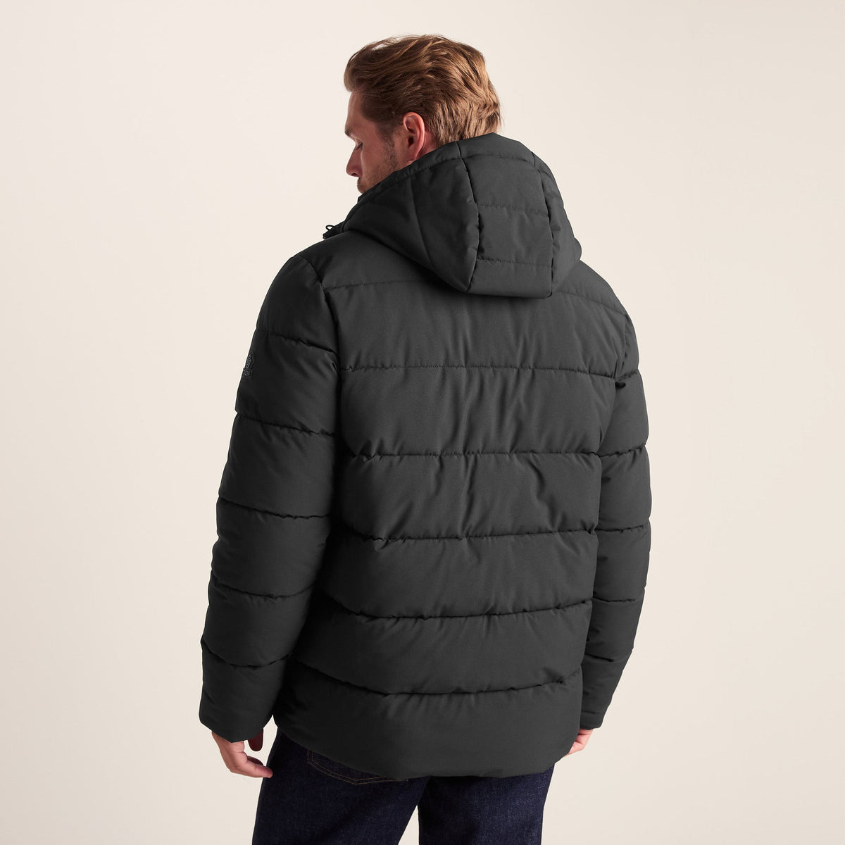 Tunnard Mens Short Shower Resistant Insulated Jacket - Black - Image 3