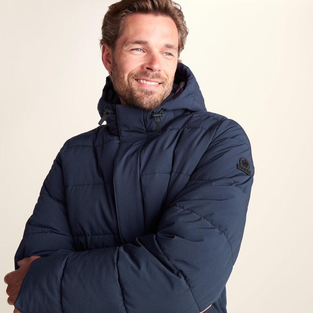 Tunnard Mens Short Shower Resistant Insulated Jacket - Dark Indigo - Image 6
