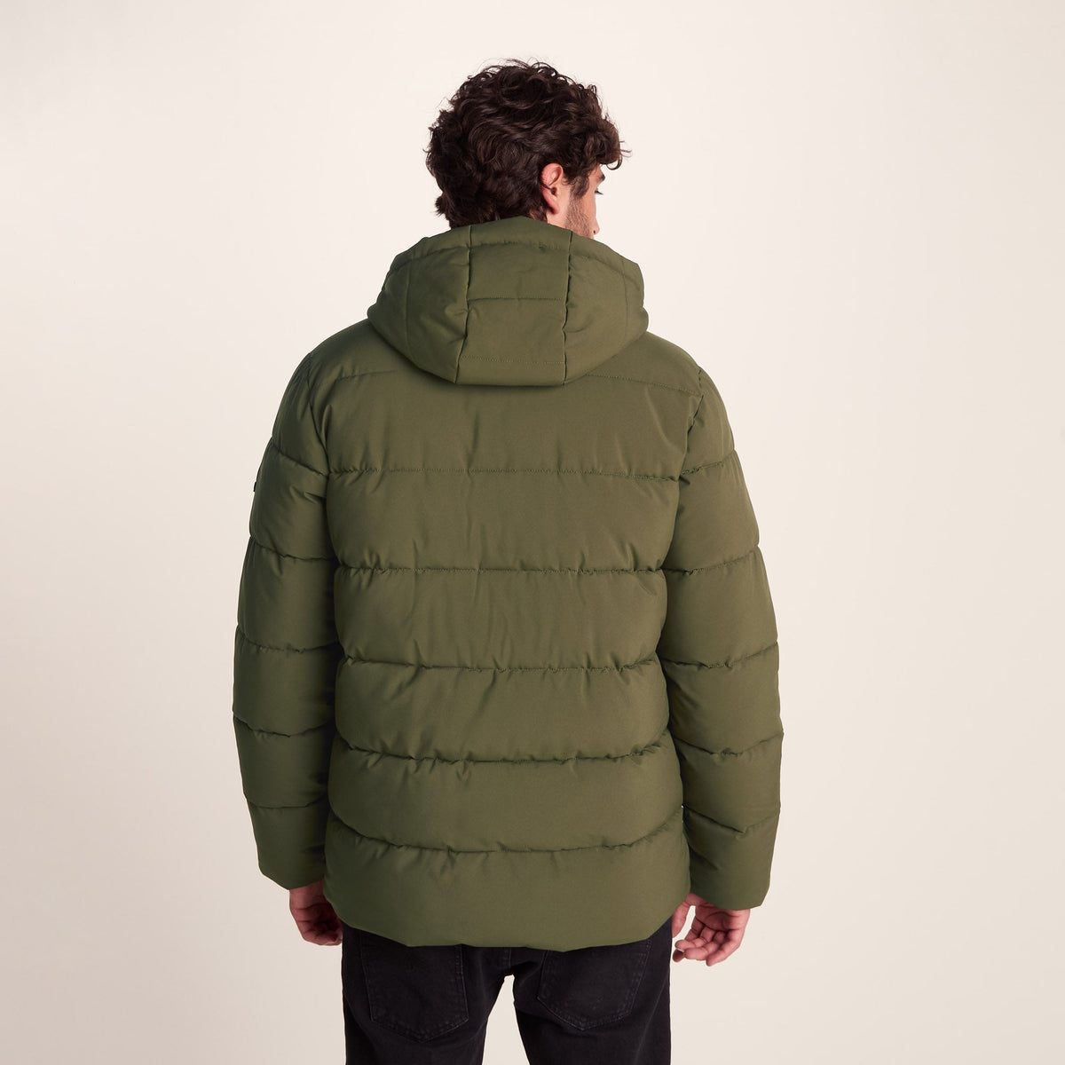 Tunnard Mens Short Shower Resistant Insulated Jacket - Khaki - Image 5
