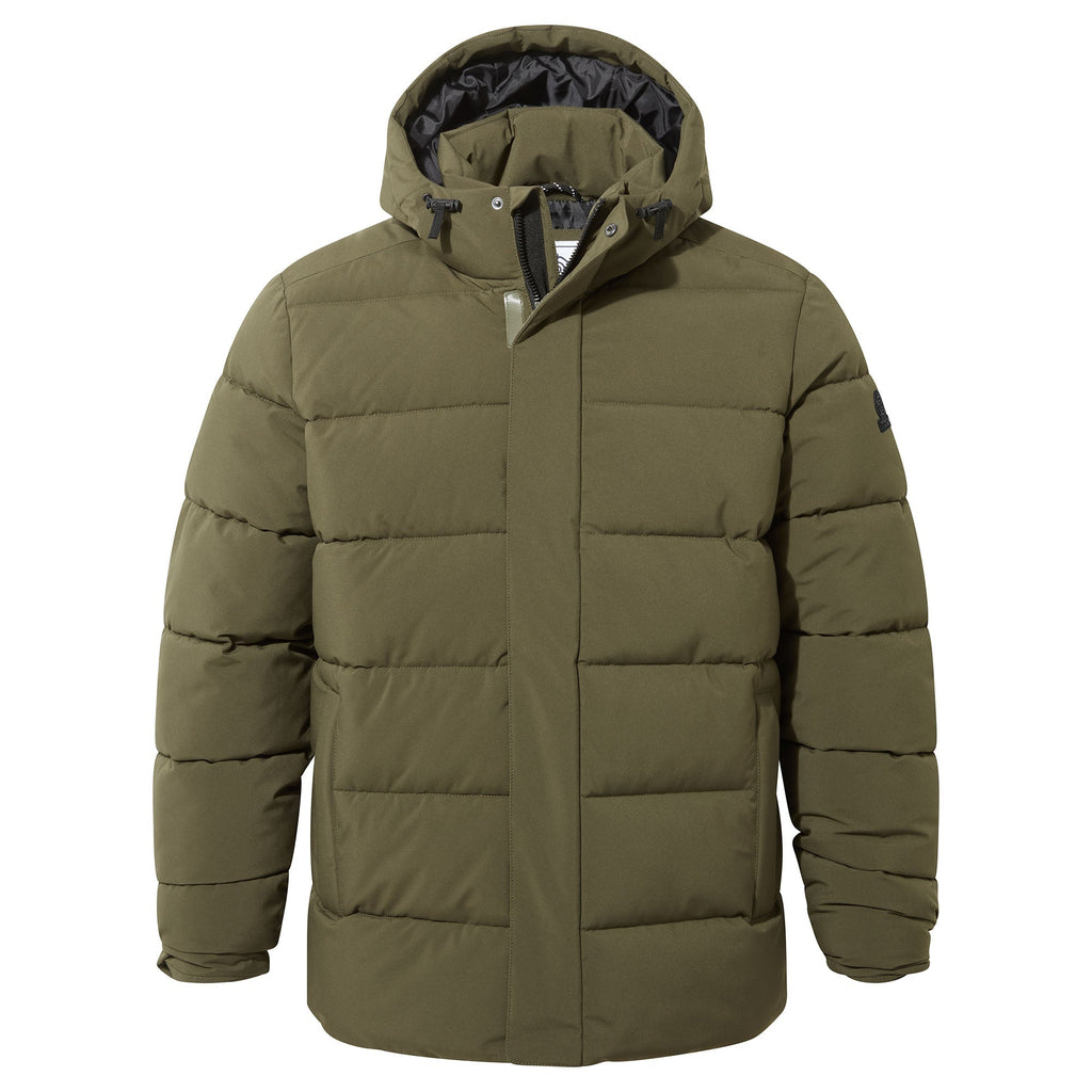 Tunnard Mens Short Shower Resistant Insulated Jacket - Khaki - Image 12