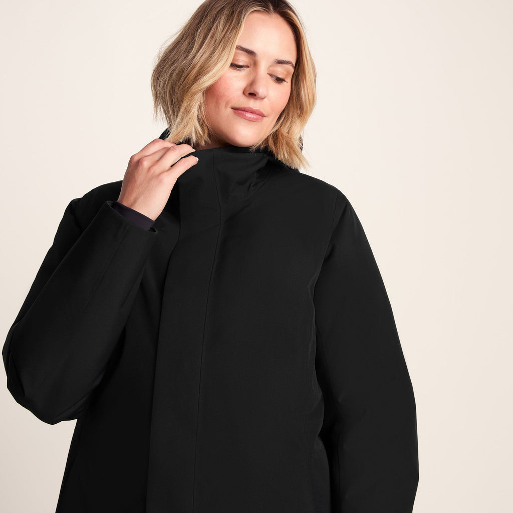Uma Womens Waterproof Down Insulated Parka - Black - Image 10