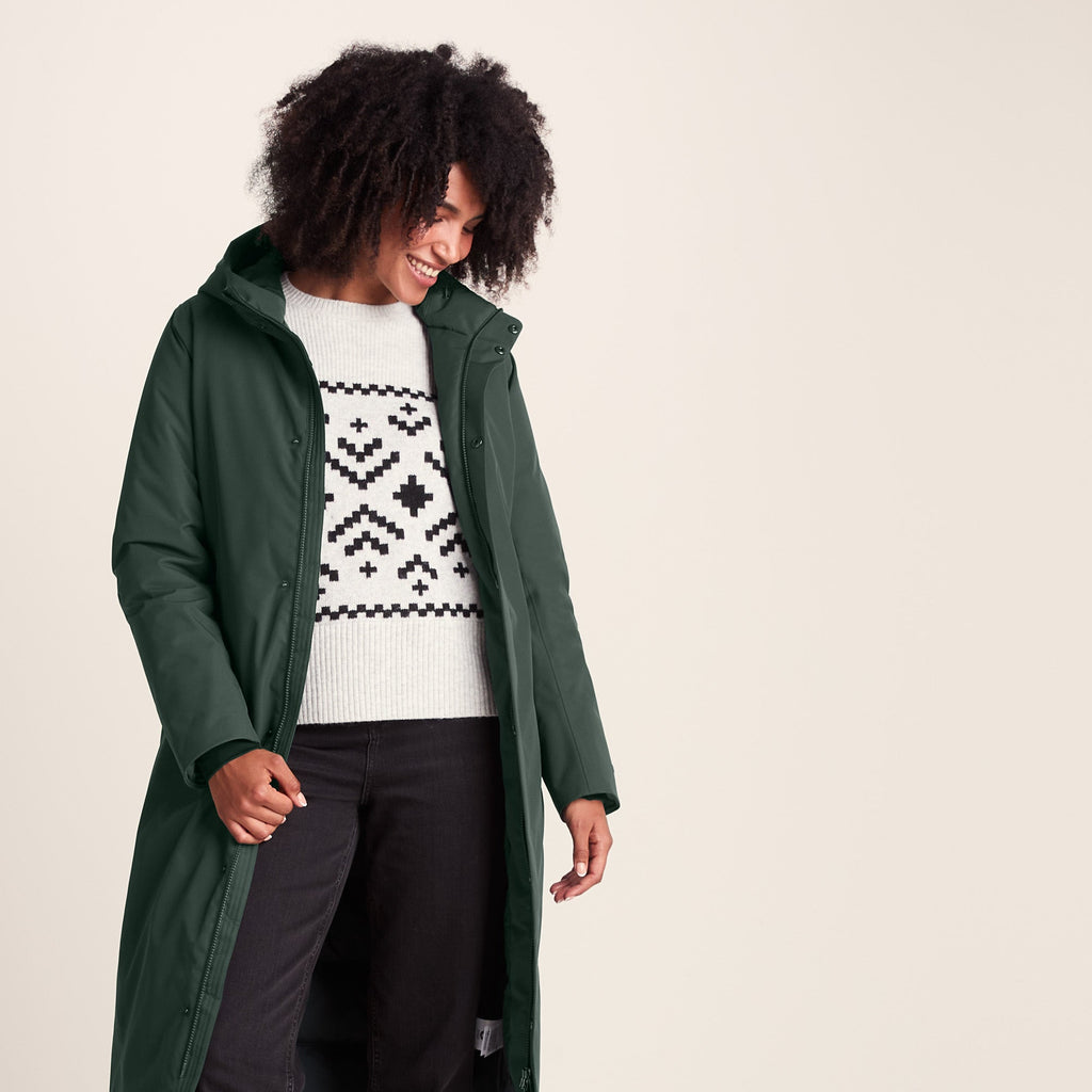 Uma Womens Waterproof Down Insulated Parka - Racing Green - Image 3