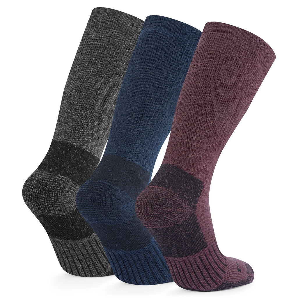 Villach 3 Pack Womens Trek Socks - Dk Indigo/Dk Mauve/Dk Grey Marl - Image 2