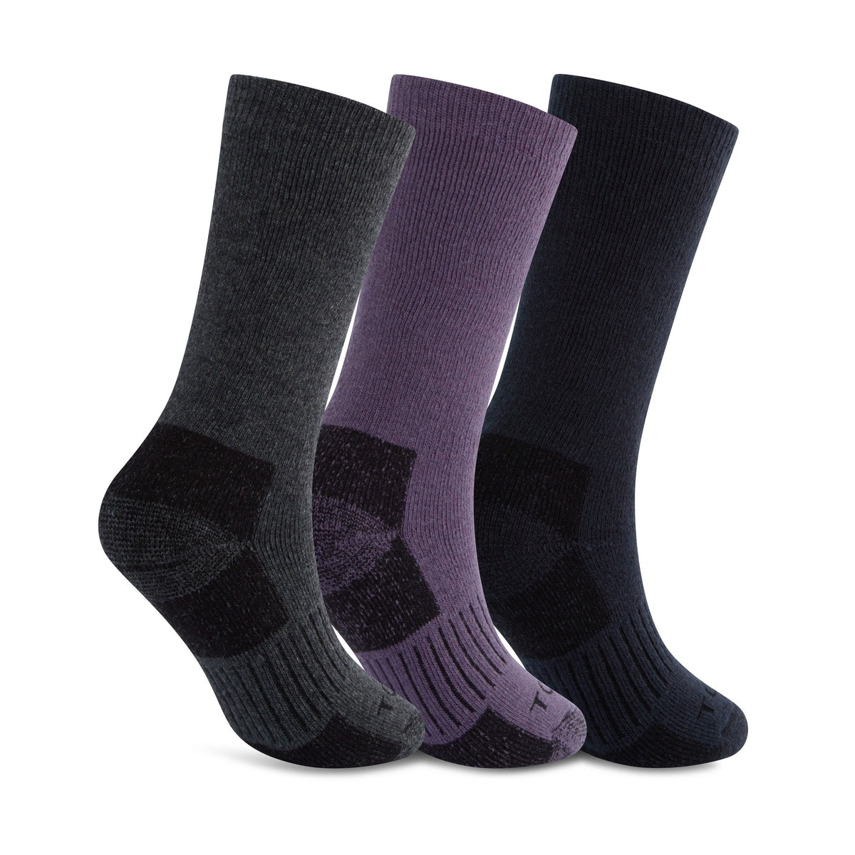 Villach 3 Pack Womens Trek Socks - Dark Indigo/Smokey Purple/Dk Grey Melange - Image 2